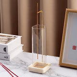 Incense Holder, Unique Marble Incense Stick Holder, 100% Anti-Ash Flying, Brass Incense Holder for Sticks, Incense Burner Holder for Meditation Yoga (White)