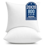 puredown® 20x20 Pillow Inserts, Fluffy Plush Square Form Sham Stuffer Set of 2, Decorative Down Alternative Pillows for Couch, Sofa, Bed and Home Decor