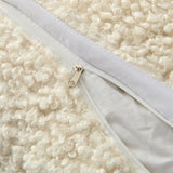 MIULEE Decorative Faux Fur Pillow Covers Sherpa 20x20 Cream White