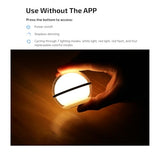 OLIGHT Sphere Smart Night Light, 75 lumens Stepless Dimming Table Lamp with Remotely APP Control, Magnetic Rechargeable RGB Ambient Lighting for Sleeping, Reading, and Relaxation