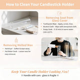 NUPTIO Hurricane Candle Holder for Candlesticks: 11.8" H Set of 10