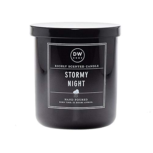 DW Home Stormy Night Scented Candle, 9 oz Jar, Hand Poured Single Wick, Up to 33-Hour Burn Time, Ozone, Rich Amber and Sky Soaked Warm Woods Fragrance for Relaxing Spaces and Gifts