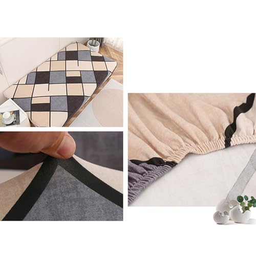 Hixingo Stretch Armless Futon Cover, Futon Mattress Cover Soft Futon Covers with Elastic Bottom, Modern Futon Slipcovers Washable Futon Couch Cover (Large (75-89"),Gray Beige)