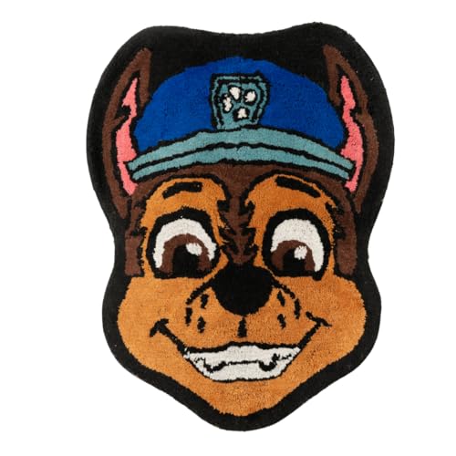 Paw Patrol Chase 100% Cotton Non Slip Plush Bathroom Mat Rug (Officially Licensed Product) By Franco