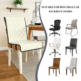 Beige Chair Cover Dining Room Seat Covers Waterproof Chair Cushion with Straps 18.5x58.2 Inch Versatile Washable Soft Protectors for Armless Dining Chairs Set of 1
