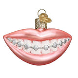 Old World Christmas Braces Glass Blown Ornament for Christmas Tree, Handcrafted Holiday Decoration, Dentist Collection
