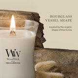 WoodWick Tonka & Almond Milk Scented Candle, Crackling Wick, 9.7oz