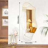 Hasipu Irregular Wall Mirror, 48"x22" Asymmetrical Frameless Mirror, Modern Decorative Mirrors for Living Room, Entryway, Hallway, Bathroom, Bedroom,Wall Mounted Home Decor