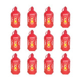 12Pcs Red Mini Lantern with Flickering LED Candle