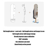 Mirror Full-Length Mirror Coat Hanger One-Piece Vertical Rotating Home Bedroom Fitting Floor Mirror Ins Wind Brass