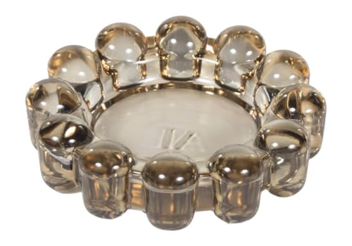 Original Bubble Candle Dish Small by Alice Lane – Smoky Glass Decorative Candle Holder for Home Decor, Small Candles & Diffusers