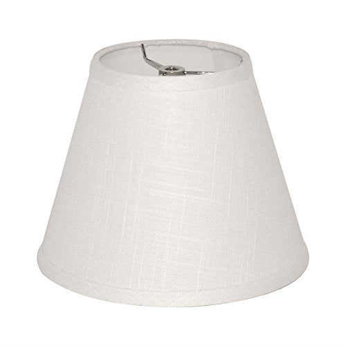 Barrel White Small Lamp Shade for Table Lamps Replacement, 5x9x7 Inch,Fabric Cloth, Spider Model (white)