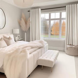 Topfinel Cream Linen Blackout Curtains 84 Inch Long for Bedroom Living Room, Ivory Pinch Pleat Back Tab Full Blackout Drapes Farmhouse Boho Curtains for Window, White Neutral Curtains 52" X 84" 7 FT