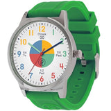 OWLCONIC Telling Time Teaching Clock - Bundled with Kids Watch. Learn to Tell Time Resources. Bright Shamrock Green