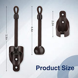 Coolaroo Replacement Parts Shade Tie Downs and End Cap with Ring Kit,Weather Resistance,Compatible with Coolaroo Exterior Roller Shade,Outdoor Blinds(Brown,2 Set)