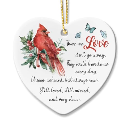 Cardinal Memorial Christmas Ornament Keepsakes - Sympathy, Bereavement Gifts for Loss of Loved One, Condolences Gift, in Loving Memory of Mother, Father, Son, Daughter, Brother, Husband