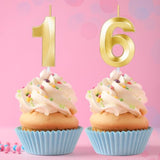16 Birthday Candles,16th Birthday Decorations for Girls Boys,Sweet 16 Cake Topper Party Decorations,Number Candles for Birthday Cakes