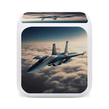 Aircraft Fighter Jets Alarm Clock LED Digital Desk Clock with 7 Color Changing Night Light, Date Day of Week Calendar,Sleep Training Clocks Loud Alarm Clocks for Bedroom Heavy Sleep