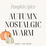 Sand + Fog Scented Candle - Pumpkin Spice – Additional Scents and Sizes – 100% Cotton Lead-Free Wick - Luxury Air Freshening Jar Candles - Perfect Home Decor – 12oz