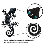 Metal Lizards Outdoor Decor Metal Gecko Wall Decoration Geico Lizard 13.5 * 8.5 Inch 3 Pack Set Suitable for Hanging in Yard Or Fence
