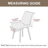 Eco-Ancheng Dining Chair Covers Jacquard Stretchy Curved Chair Covers Mid Century Modern Slipcovers for Armless Accent Side Chairs, Kitchen&Dining Room Chair Protectors Shell Chair Slipcover(4PCS,03)