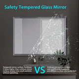 30x36 Inch Bathroom Mirror Frameless Beveled Edge Rectangle Wall Mirror Explosion Proof and Shatterproof Bathroom Vanity Mirror Wall Mounted Hang Firmly (Horizontal or Vertical)