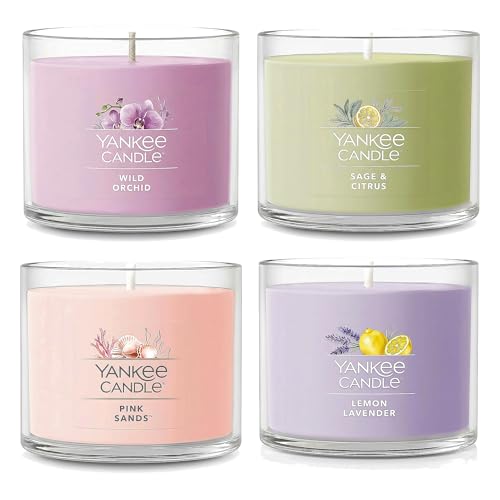 Yankee Candle Minis Jar, Zen Oasis Fragrance, Premium Scented Votives for Calm Relaxation Ambient Lighting and Aesthetic Room Decor, 1.3 Ounce (Variety Pack)