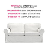 Ektorp Loveseat Sofa Cover Replacement for IKEA Ektorp Sofas Cover, Ektorp 2 Seat Loveseat Cover Only!(Daily Blue)