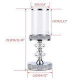 Pillar Candle Holders, Candle Holders for Pillar Candle, Crystal Candlesticks Holder for Home Decor, Wedding, Events, Coffee Dining Table CH048MD