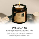 Scented Soy Candle Amber Jar Perfume Candle Aroma Healing Gift (4oz, Cafe Au Lait)