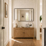Koonmi Black Bathroom Mirror for Over Sink, 22x30 Inch Wall Mirror for Wall Matte Rectangle Metal Deep Framed, Shatterproof Tempered Glass Mirrors for Bathroom, Hang Vertically or Horizontally
