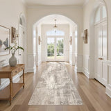 3x8 Washable Runner Rug for Hallway Abstract Soft Carpet Runner