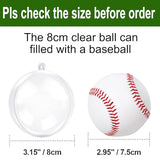 40PCS 80mm/3.14inch Large Clear Ball Ornaments, 20Set Clear Plastic Fillable Christmas Balls Shatterproof Ornament Bauble for DIY Crafts Wedding Party Decor Holiday Home Decor