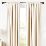 Bronze Curtain Rods 18 to 64 inches (1.5-5.33 ft), 1 Inch Diameter Adjustable Heavy Duty Decorative Curtain Rods with Decorative Openwork Carved finials for Living Room Bedroom Windows
