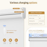Grandekor Motorized Blinds with Remote Control, Blackout Roller Shade Electric Shades Cordless Smart Blinds for Bedroom Living Room Office,White,W34.5xH72