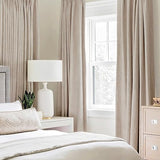 MIULEE 100% Blackout Linen Textured Curtains for Bedroom Solid Thermal Insulated Natural Beige Grommet Room Darkening Curtains & Drapes Luxury Decor for Living Room 52 x 84 Inch (2 Panels)