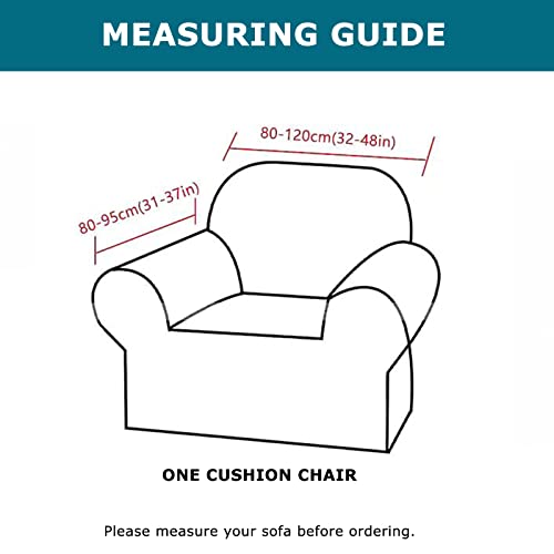 KRFOONN 2 Piece Chair Covers Printed Sofa Covers Couch Covers Washable Armchair Sofa Couch Slipcover Furniture Protector with Elastic Bottom for Living Room (Armchair, 15), Small