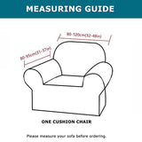 KRFOONN 2 Piece Couch Chair Cover Printed Sofa Covers Couch Covers Stretch Armchair Sofa Couch Slipcovers Furniture Protector with Elastic Bottom for Living Room (Armchair, 52)