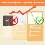 Fairy Curtain Lights, 200 LED Upgraded Tangle-Free Hanging Lights with Remote, USB Plug in String Lights for Bedroom Wall Window Wedding Party Xmas Home Décor - 6.6 x 6.6 Ft, Warm White