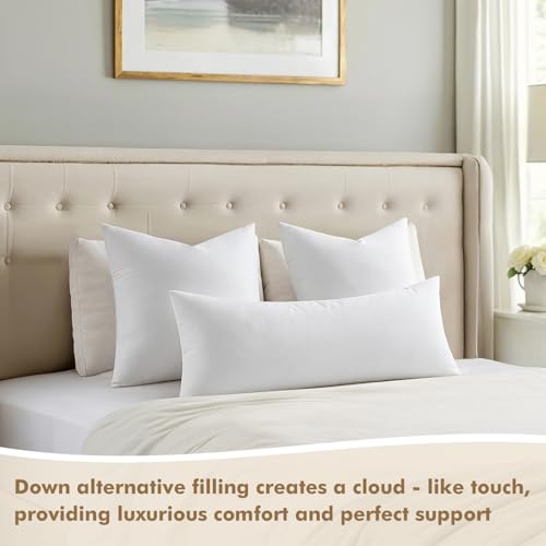 MIULEE 22x38 Inch Synthetic Down Alternative Pillow Insert