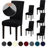 Stretch Dining Room Chair Covers Set of 6, Removable Washable Chair Covers for Dining Chairs,Dining Room, Hotel, Ceremony