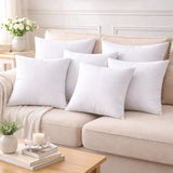 16 x 16 Inch Throw Pillow Inserts, Set of 4, Square Polyester-Filled Pillow Forms for Decorative Covers, White