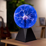 7 Inch Blue Plasma Ball, Plasma Lamp/Light, Plasma Electric Nebula Lightening Ball, Touch & Sound Sensitive, for Parties, Home, Decorations, Gift for Holiday and Birthday, Novelty