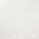EMEMA Decorative Linen Throw Pillow Covers 20x20 Inch Cream