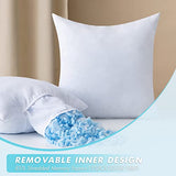MIULEE Pack of 2 12x20 Pillow Inserts-Decorative Shredded Memory Foam Cooling Throw Pillows-Adjustable Premium Lumbar Wedding Pillow Stuffer Form for Couch Bed Cushion