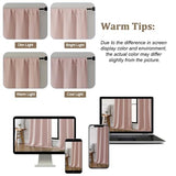 Lecloud Blush Pink Kitchen Curtains 36 Inch Length 2 Panels, Soft Privacy Window Short Curtains, Thermal Insulated Rod Pocket Curtain Tiers for Bedroom Bathroom Small Windows, 40" W x 36" L