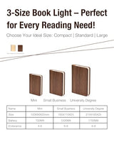 4.7 Inch Wooden Book Lamp, Book Lovers Gifts,Teacher Appreciation Gifts for Women, Folding Book Light, LED Ambient Lighting, Magnetic Mood Lighting for Home&Library Decor (Walnut)