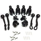 Coolaroo Replacement Parts Bungee End Cap Kit Black for Coolaroo Exterior Cordless Roller Shades Outdoor Blinds(2 Set)