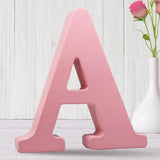 AOCEAN 8 Inch Pink Wood Letters Unfinished Wood Letters for Wall Decor Decorative Standing Letters Slices Sign Board Decoration for Craft Home Party Projects (A)