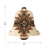 Native American Painting Wooden Ornaments Bell Shape 6 PCS - Holiday Hanging Decorations for Home and Party Decor